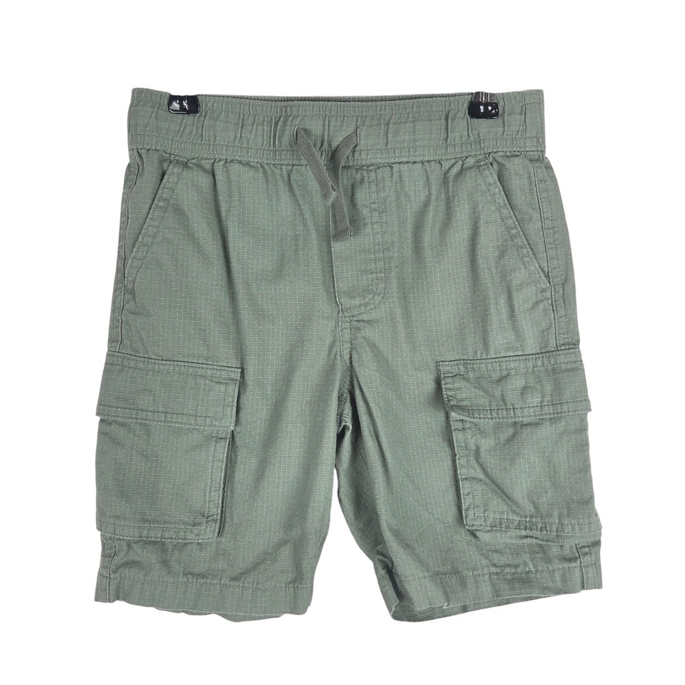 Janie and Jack Boys Green‎ Cotton Ripstop Cargo Pull-on Shorts Size 7